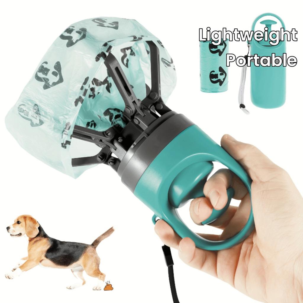 Portable Dog Poop Scooper Pack Pet Waste Picker Bag Dispenser Cleaning Tool Outdoor Travel Cleaner