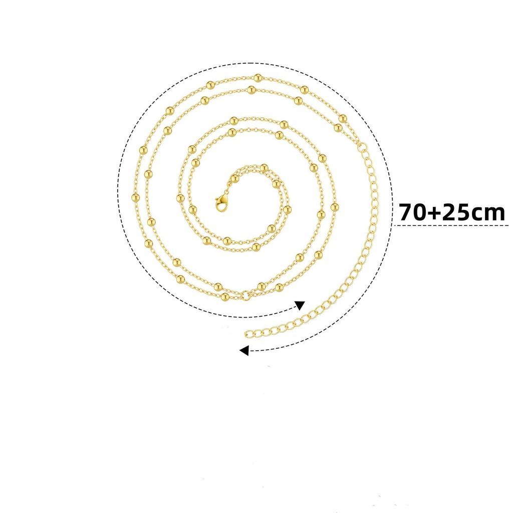 European & American Layered Bead Waist Chain - Versatile Women's Body Jewelry