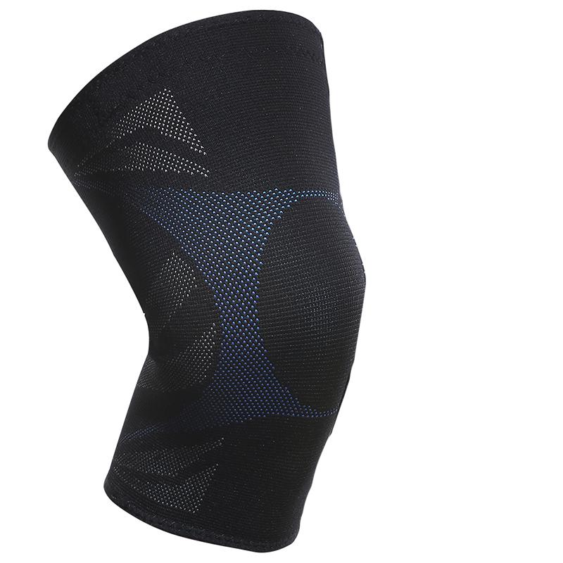 

1 шт. Спортивная поддержка колена для мужчин, эластичные наколенники, фитнес-принадлежности, противоскользящие полоски, баскетбольный наколенник L