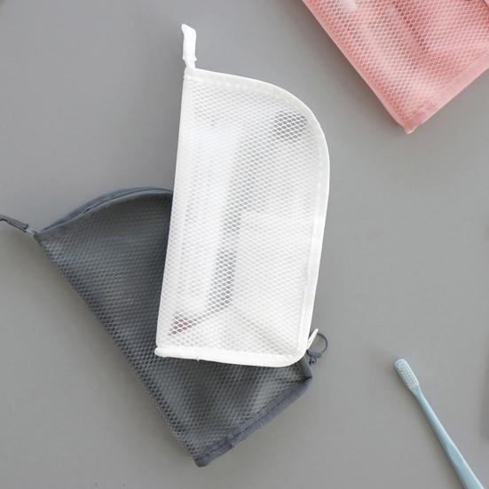 Standing Toiletry Bag Travel Toothbrush Stand-up Toiletry Bag Organizer Foldable Cosmetic Organizer for Dresser Bathroom Countertop