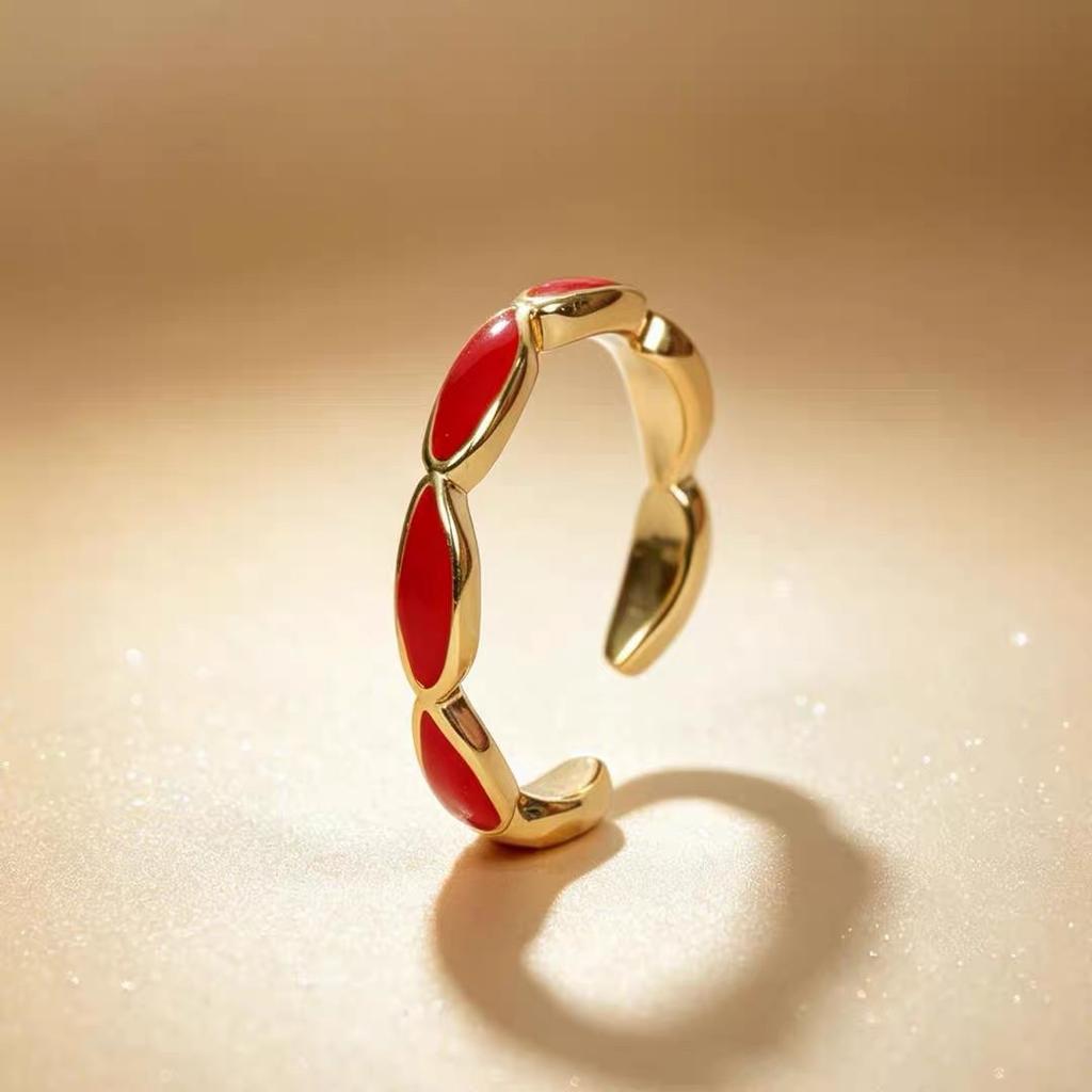 Light Luxury Retro Seven-grain Rice Ring, Ring, Fashionable and Good Meaning, Tibetan Auspicious Adjustable Jewelry, Small