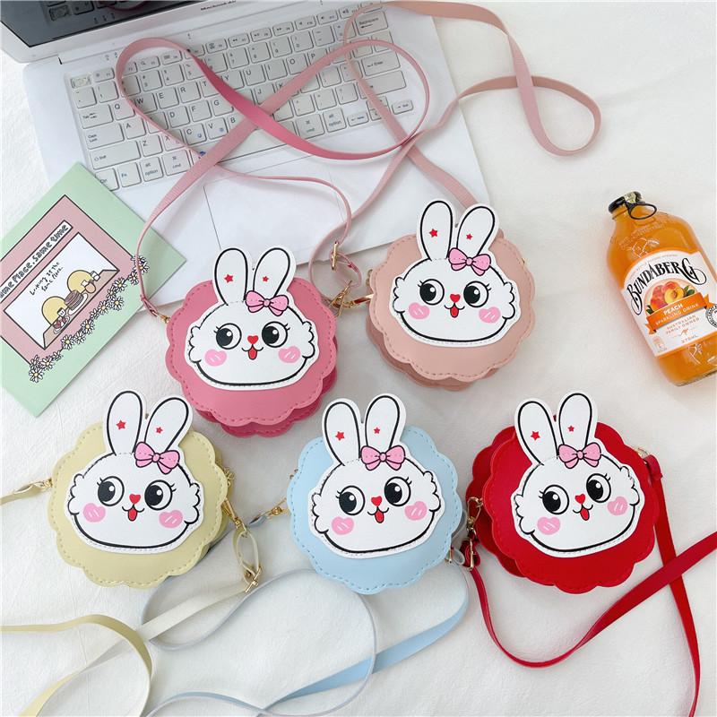 Rabbit Cute Cartoon Childrens Lanyard Messenger Bag Autumn Student Purse Coin