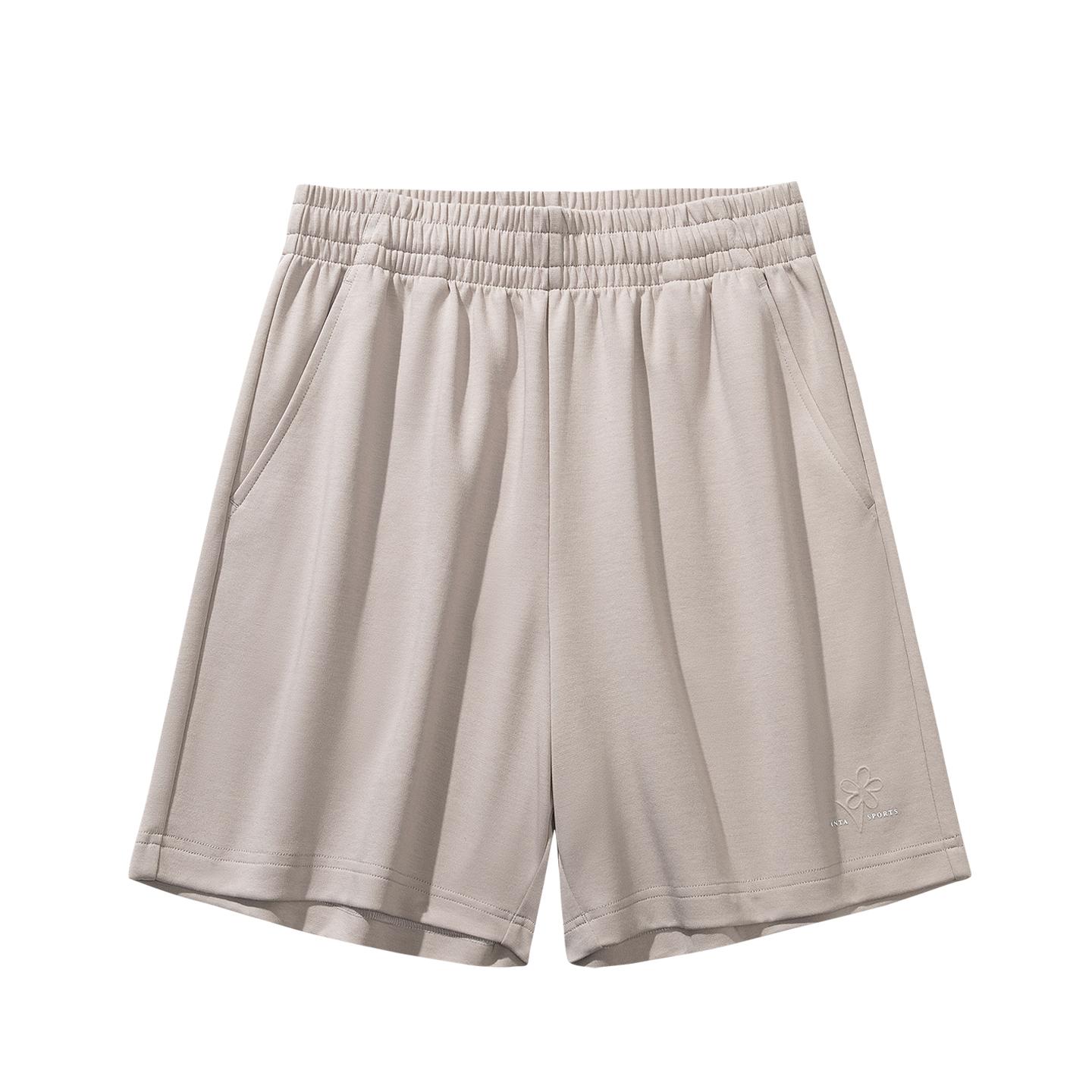 Anta Loose Fit Womens Knitted Five-Point Shorts Summer Casual Shorts Women shorts Iron-Gray 962628302-1 XS