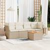 VidaXL Garden Lounge Set with Cushions 5 Pcs Beige Braided Resin 3223475