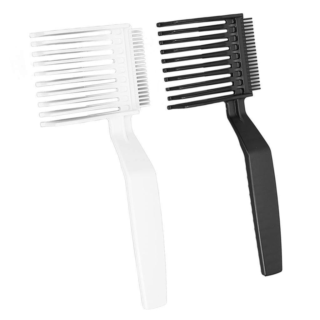 2pcs Professional Hair Cutting Comb Rounded Teeth Barber Fade Combs for Hair Salon