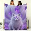 Artistic Pattern N-Nine Tailed Fox Throw Soft Warm Throw Blanket for Bedroom Living Room Bed Travel Camping Picnic Gift