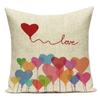 Love Heart Pillow Cover Valentine Day Love You Letters Cushion Cover Home Decor Sofa Bed Wedding Party Decor Pillowcase