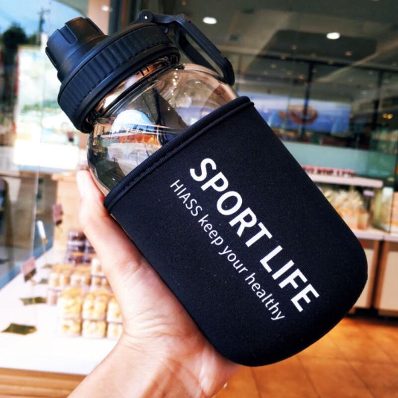 Портативная термостойкая стеклянная бутылка для воды DH с фильтром и чехлом 700ml