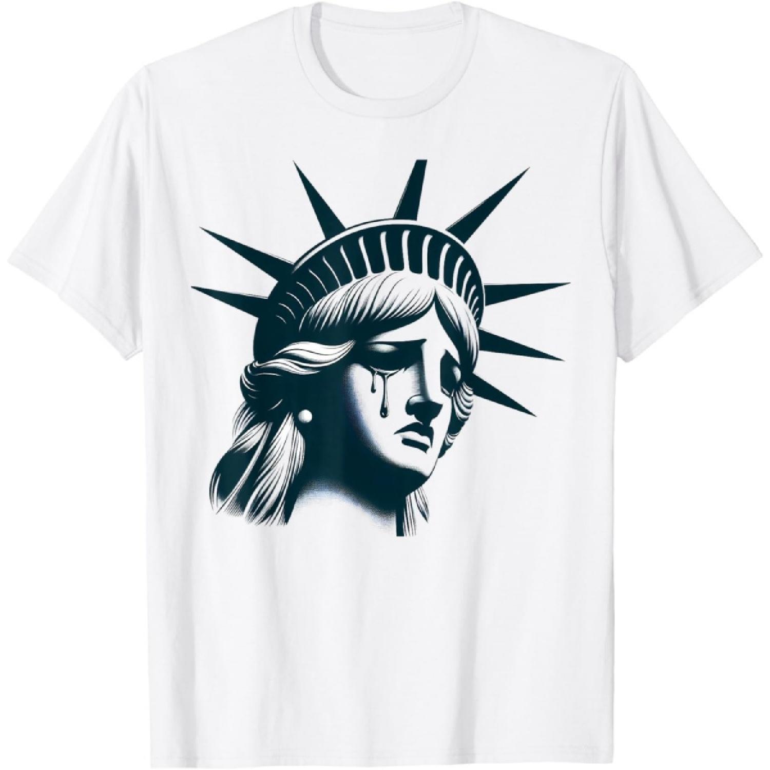 Статуя Свободы Грустная, США, Плачущая Статуя Свободы США Футболка S