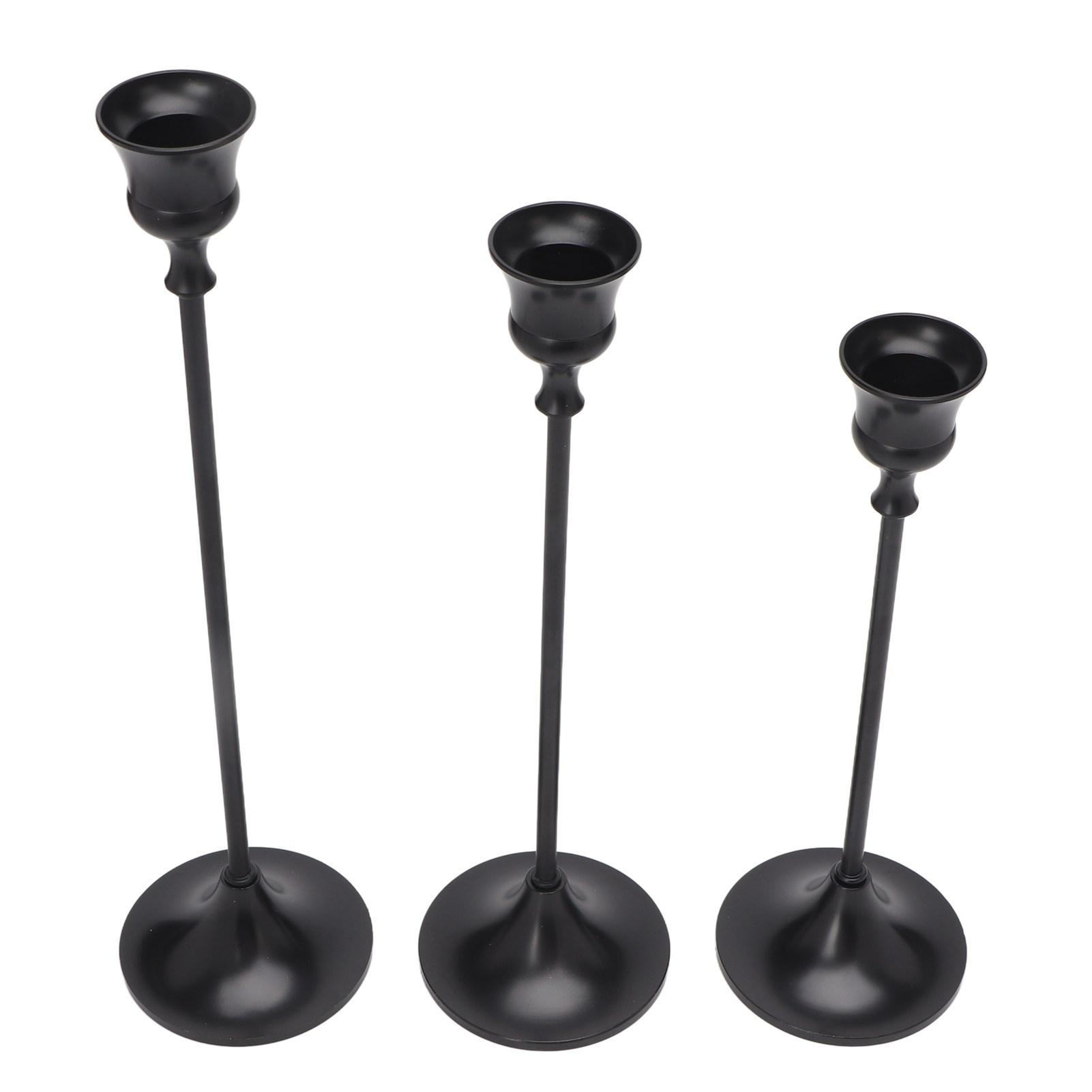 

Металлический подсвечник в стиле ретро, изысканные черные конические подсвечники для настольного камина