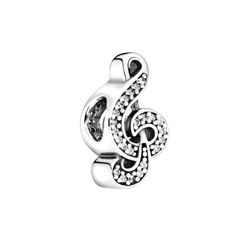 Sparking Butterfly Heart Clip Charm Beads Dangle Silver Bracelet Necklace For Diy Jewelry Women Gift