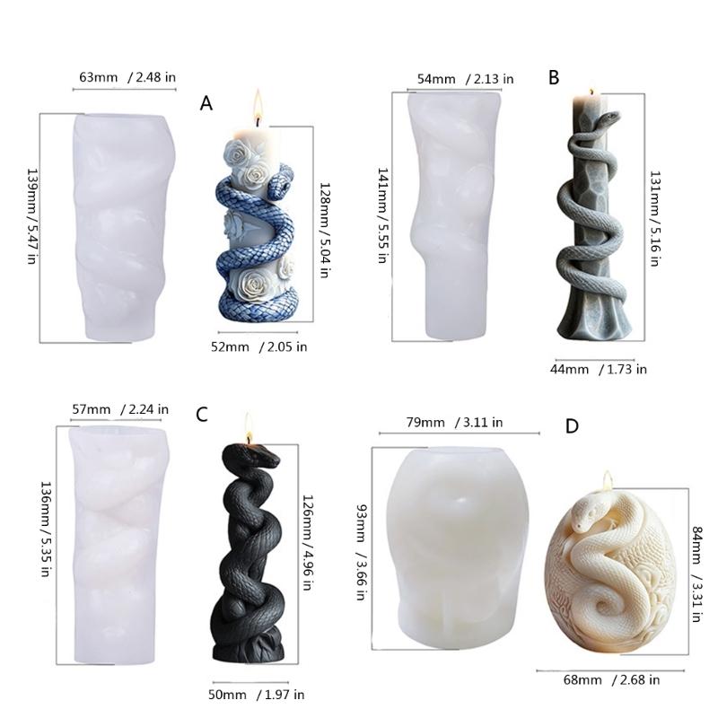 Blumen Schlangen Säulenkerzenform Silikonformen Ornamentformen Handgefertigte Gussformen Gipsformen Bastelbedarf