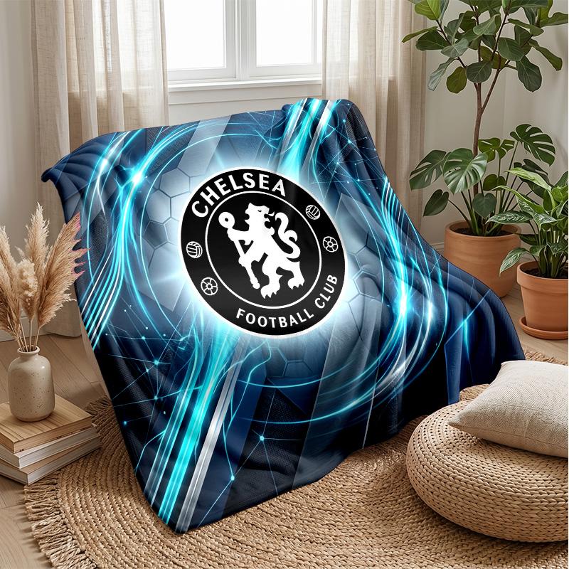 Chelsea FC Theme blanket Soft Flannel Blanket Plush Throw Blanket Cozy Sofa Bed Blanket for Home Decor