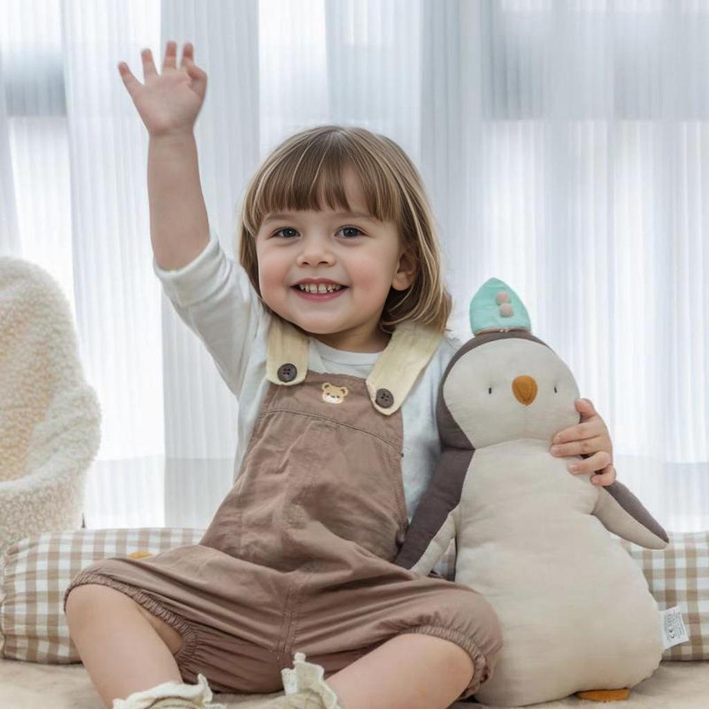 Baby Giraffe Plüschkissen: Beruhigendes Babyspielzeug und Puppe mit weicher Baumwolle
