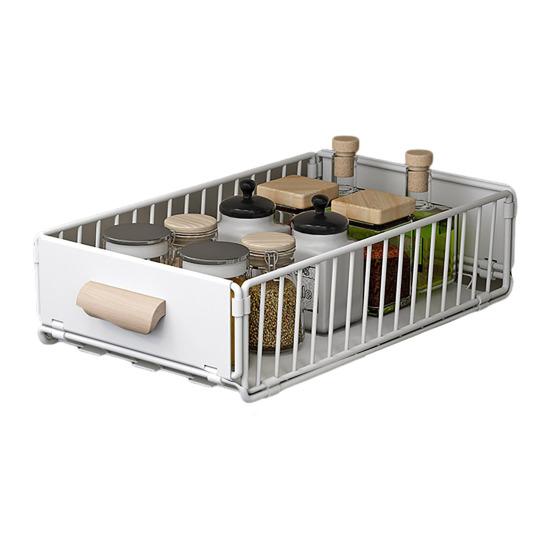 Pull-out Storage Rack Large Capacity Drawer Design Multipurpose Slide-Out Under-Sink Organizer Bathroom Storage Shelves