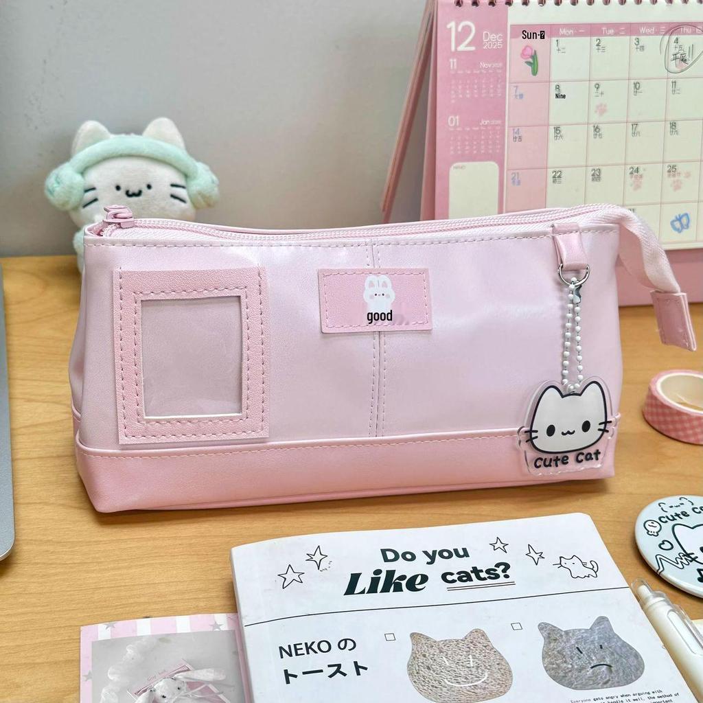 Cute Pink Rabbit Pencil Case – Large Capacity for Students or Makeup