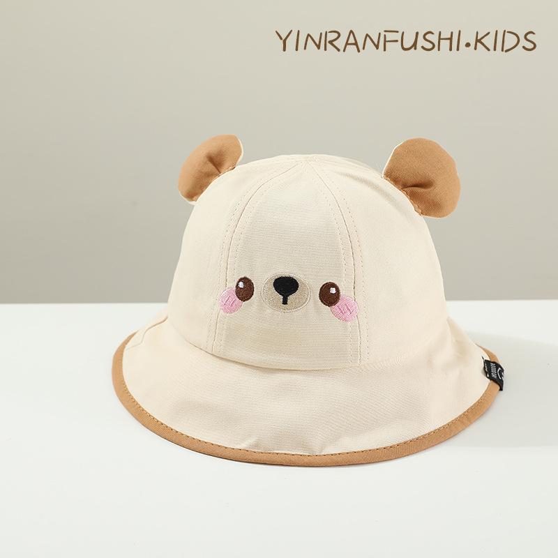 Baby Fisherman Hat Cute Cartoon Bear Sun Hat Spring and Summer New Children's Hat Korean Version