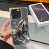 Transparente Quadratische Rückseite Röhrenhülle Schutz für iPhone 13 16 ProMax 15 Plus 11 14 Pro Max 12 Anti-Sauerstoff, Galoppierendes Pferdemuster
