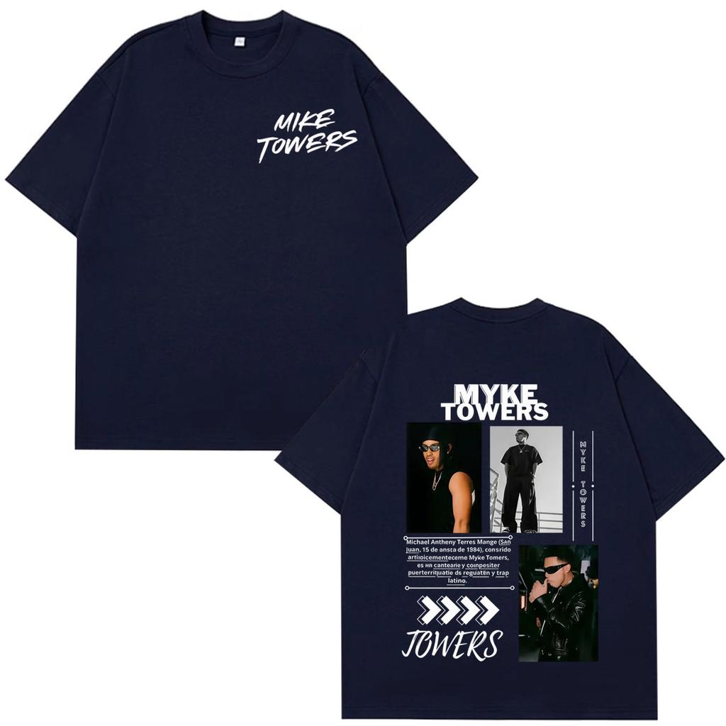 Myke Towers Young Kingz 2026 Album Tour Cover Tshirt Unisex Unisex Fashion Hip Hop T Shirts Shortsleeved Casual Cotton T Shirts