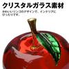 Felimore Apple-Shaped Crystal Apple Paperweight, Feng Shui Decor Ornament, Set of 2 (Red and Yellow)