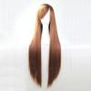 Moda Ragazze Donne Lunghe Cosplay Frangia Obliqua Dritto Parrucche Complete Estensioni Capelli