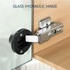 2lots Hydraulic Hinges For Glass Cabinet Door Quiet Noise Without Operations Durability Cold Rolled Steel