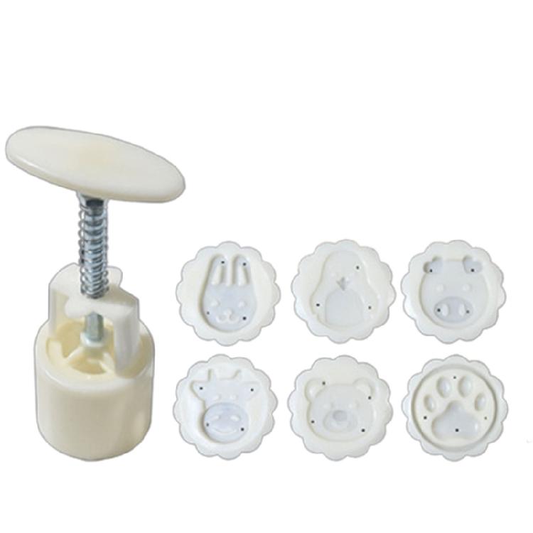 Various Shape Mooncake Mold DIY Hand Pressure Fondant Mooncake Mould with Stamps