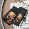 3D Abstract Art Painting Black Gold Rose Flower Leather Phone Wallet Case Book Stand For iPhone Samsung Xiaomi Pro Girls Magnetic Card Flip Cover Bag