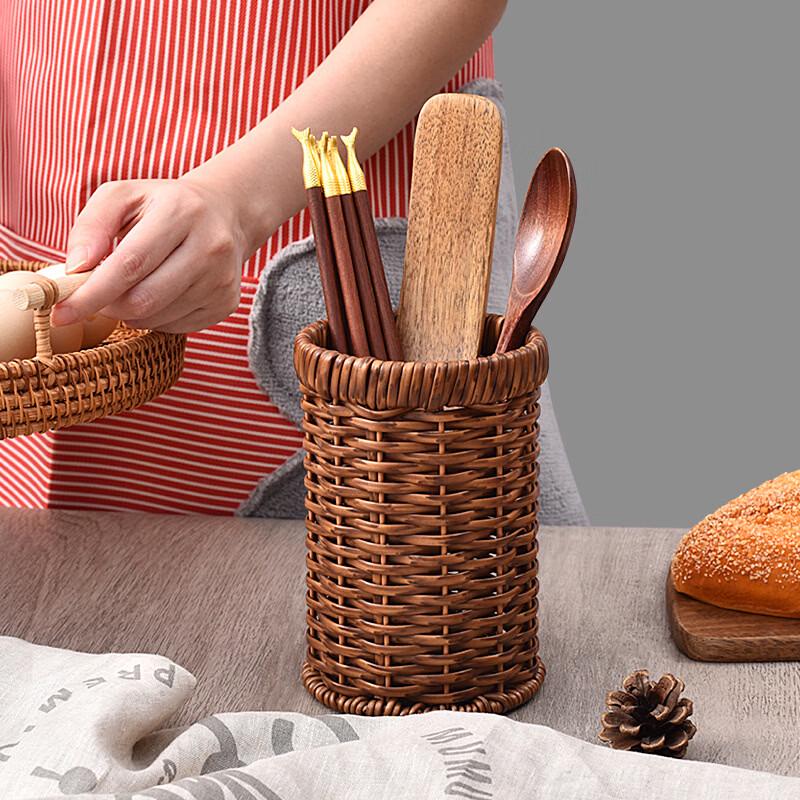 Nachgemachte Rattan-Abtropf-Stäbchenhalter