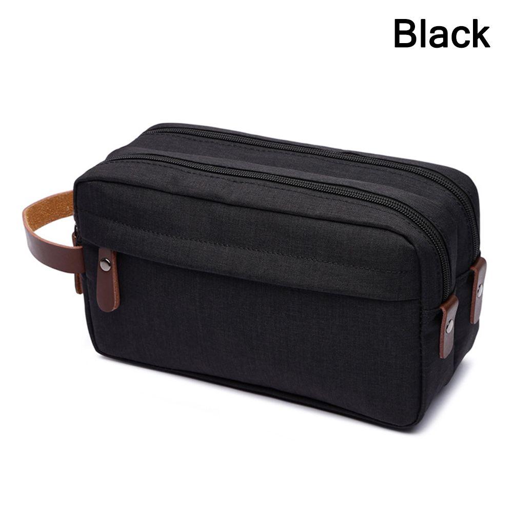 

Canvas Casual Waterproof Shaving Kits Bag Toiletry Bag Travel Totes Makeup Organizer Cosmetic Bag чорний