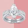 Luxury 3 Carat Marquise Cut VVS1 Moissanite Engagement Ring 925 Sterling Silver Fine Jewelry GRA Certified Wedding Ring