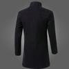 Men Jacket Warm Winter Trench Long Outwear Button Smart Overcoat 