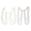 Elegant Imitation Pearls Beaded Shoulder Chain Women Trendy Accessory Item Jewelry Handmade Necklace