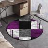 European Geometric Round Carpet Living Room Decoration Home Sofa Chair Side Foot Mat Bedroom Bedside Rugs Washroom Floor Mat