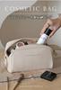 WENYUEN Cosmetic Double Large Storage Pouch Pouch, Portable, Large, Waterproof, Zippered, Opening, Multi-Purpose, Ins-Style (Cream White)