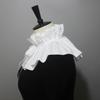 Women Victorians Ruffle Stand Up Neck Collar Vintage Renaissances False Collar Shawl Scarf Decorative Boleros Capelet