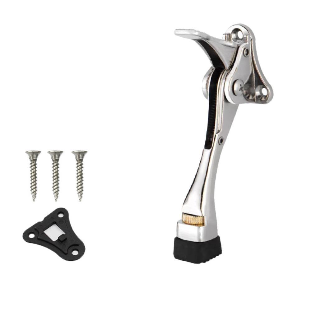 Heavy Duty Foot Operated Door Block Aluminum Zinc Zinc Alloy Kick Down Door Stopper  Bedroom