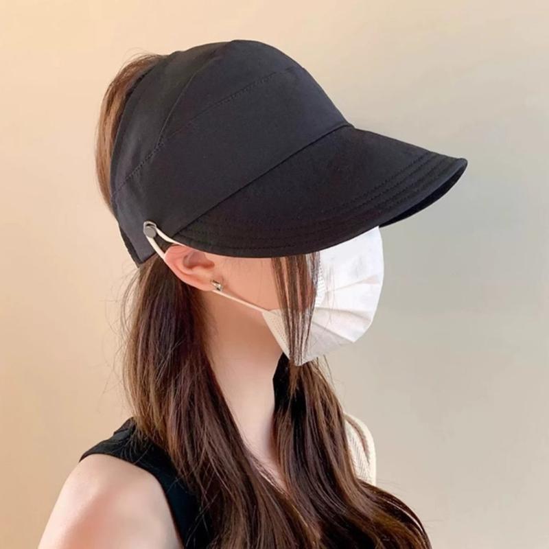 Sun Protective Ponytail Hat for Girl Women Sunproof Hat Sport Beach Hat Breathable Outdoor Baseball Hat Camping Visor Hat