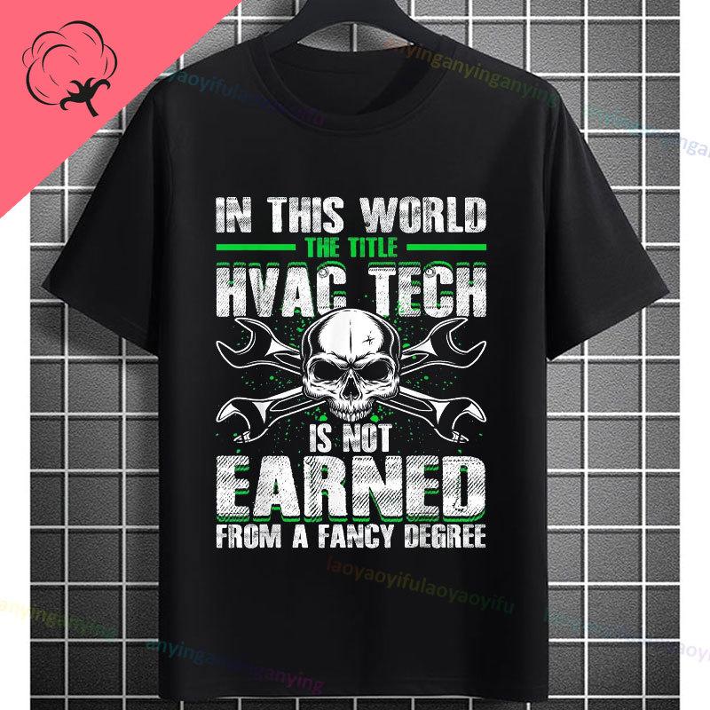 Funny Hvac Technician Hourly Rate Joke Graphic Tshirt Shortsleeve 100 Cotton Casual Humor Style Tshirt Outdoor Clothing