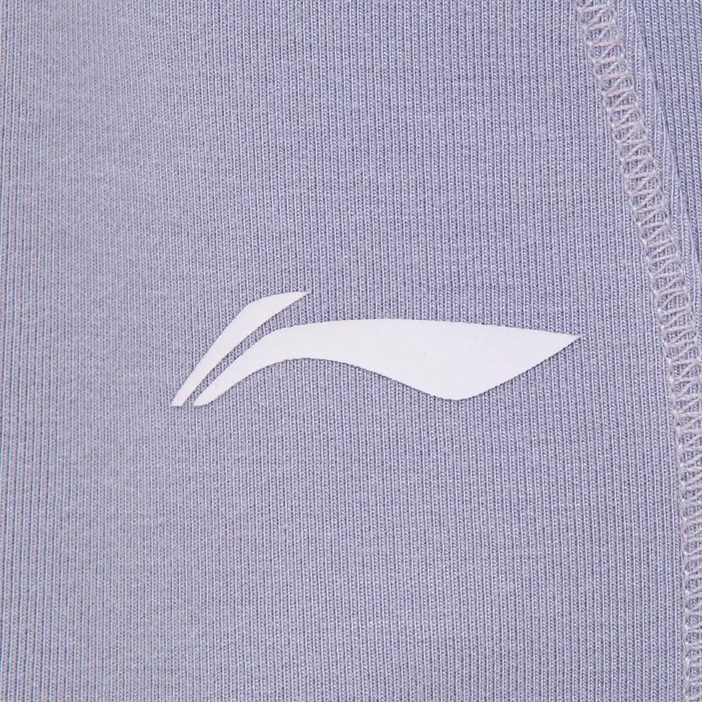 Li Ning Casual Straight Leg Simple Versatile Solid Color Mid Waist Knitted Sports Pants Women bottoms Fog-Purple AKLV970-1