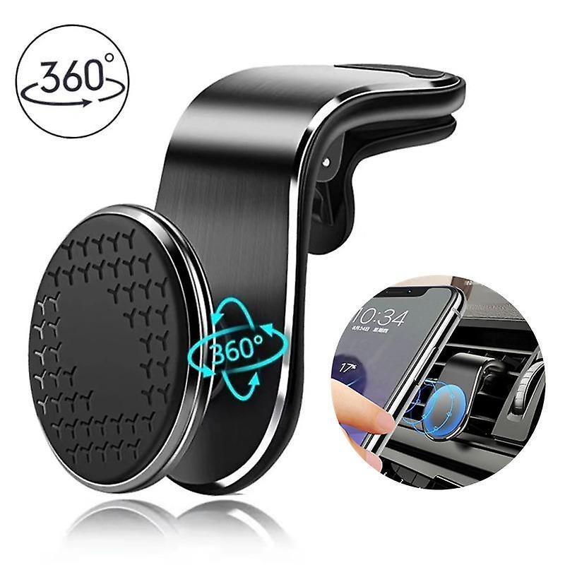 Suport magnetic pentru telefon auto Suport cu clemă rotativ 360 pentru aerisire auto Suport pentru navigație GPS Suport suport pentru smartphone în mașină pentru iPhone Samsung