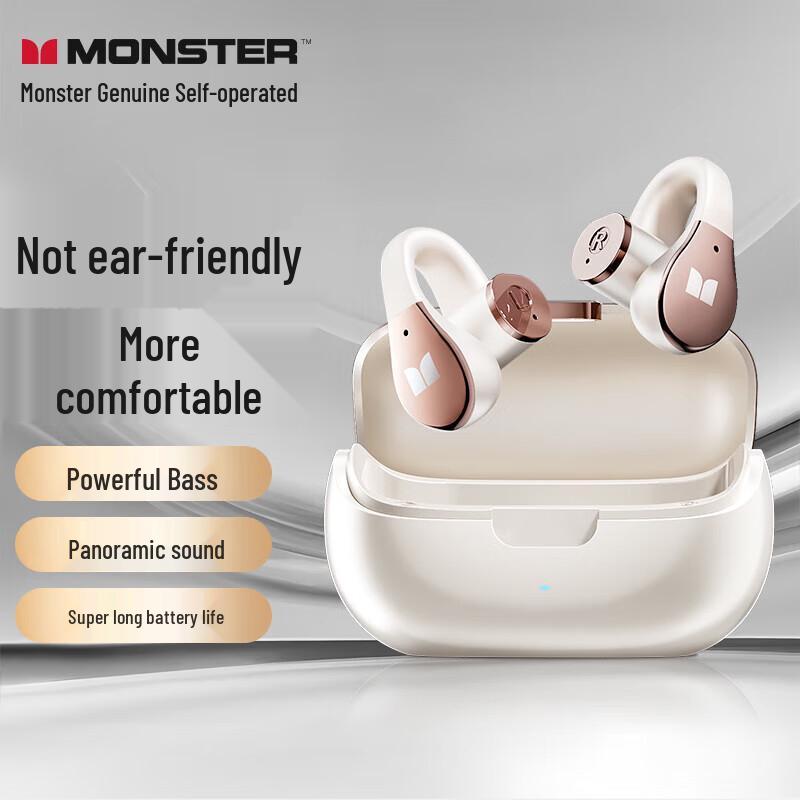 

Monster MQT60 2025 Wireless Open-Ear Clip-On Bluetooth Earbuds