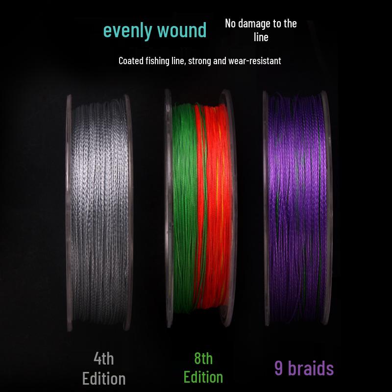 Dyneema PE Braided Fishing Line - 100m, 4/8/9-Strand, Non-Nylon, Sea Fishing Tackle