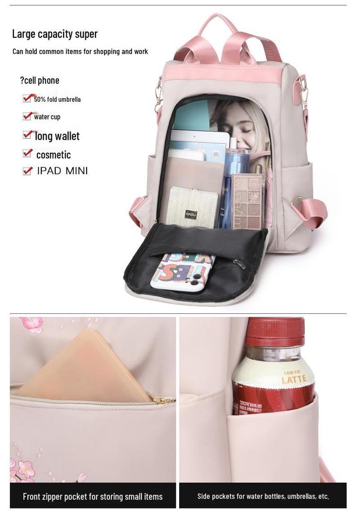 Ethnic Style Women's Embroidered Shoulder Bag - Small, Lightweight, Fashionable Travel Backpack
