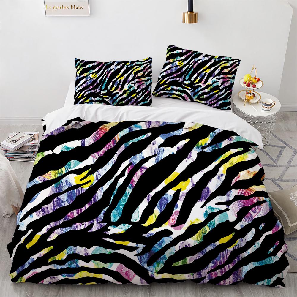 

Текстура кожи животных Пододеяльник Комплект постельного белья с 3D-принтом тигра, змеи, леопарда, размера King Size для мальчика Комплект постельного белья из полиэстера Пододеяльник 70x133cm 2pcs