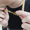 8/10MM Chunky Fashion Cuban Chain Necklace Bracelet Set Hip Hop for Men/Women Gold Plated Stainless Steel Curb Link Chain Sets
