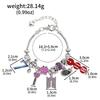 BTS Charm Bracelet OT7 Whale ARMY Logo Purple Crystal Beads Silver-Plated Snake Chain Jewelry Kpop Fan Gift for Army