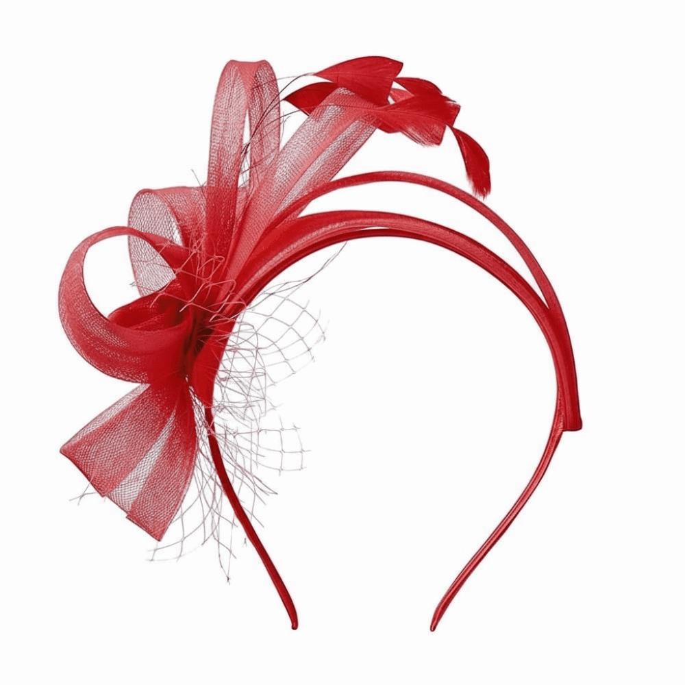Haarschmuck Feder Netz Stirnband Einfarbige Vintage Elegante Fascinator Haarreif Kopfbedeckung Kreativ