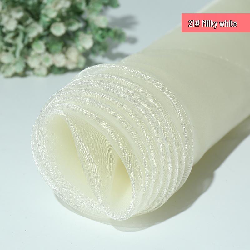 Slightly Stiff Sparkling Organza Gauze Fabric for Wedding & Evening Gowns