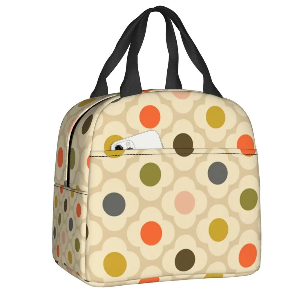Orla Kiely Skandynawski Kwiatowy Przenośny Lunch Box dla Kobiet Wodoodporny Termiczny Chłodziarka Żywności Izolowana Torba Lunchowa Dla Dzieci Student